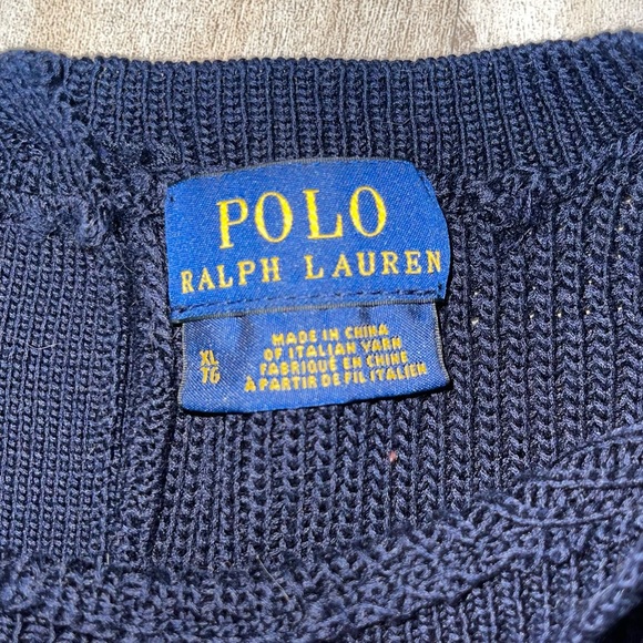 Polo Ralph Lauren Navy Crewneck Sweater - Picture 3 of 3